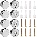 Outgeek Mirror Clips Glass Clamp 8 PCS Mirror Brackets Zinc Alloy Mirror Hanger Clips Wall-Mounted Round for Bathroom Cabinet Dresser Mirror