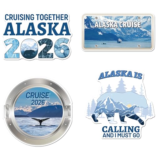 Imanes decorativos Alaska Cruise HemerVows pack 4