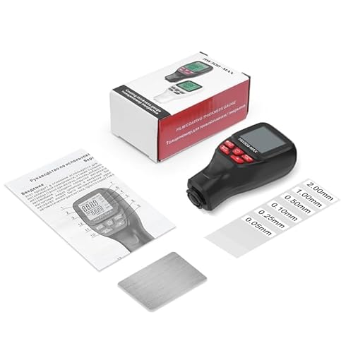 HW300MAX Digital Display Painting Detector Meter Coating Manual Automatic Thickness Gauge Automobile Calibration Sensor Non Destructive Testing Automatic Shutdowns Function Temperature Ranges 10°C