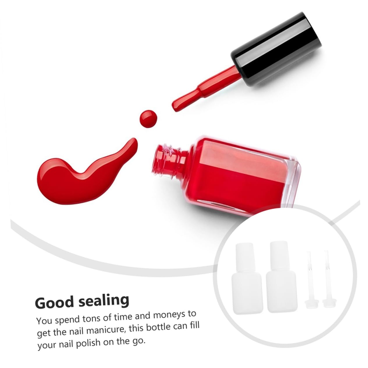 VICASKY Nail Polish Remover Jar 22pcs Travel Size Bottles Empty Nail Base Bottles for Gel Polish