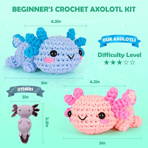 image for Crochetta Crochet Kit for Beginners, Beginner Crochet Starter Kit w St