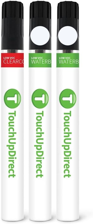 TouchUpDirect TW3 Creamy/White Pearl Tricoat Compatible with Hyundai Exact Match Touch Up Paint Brush - Essential Kit