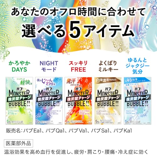 バブ モンスターバブル NIGHTモード 6錠入 の商品画像 7