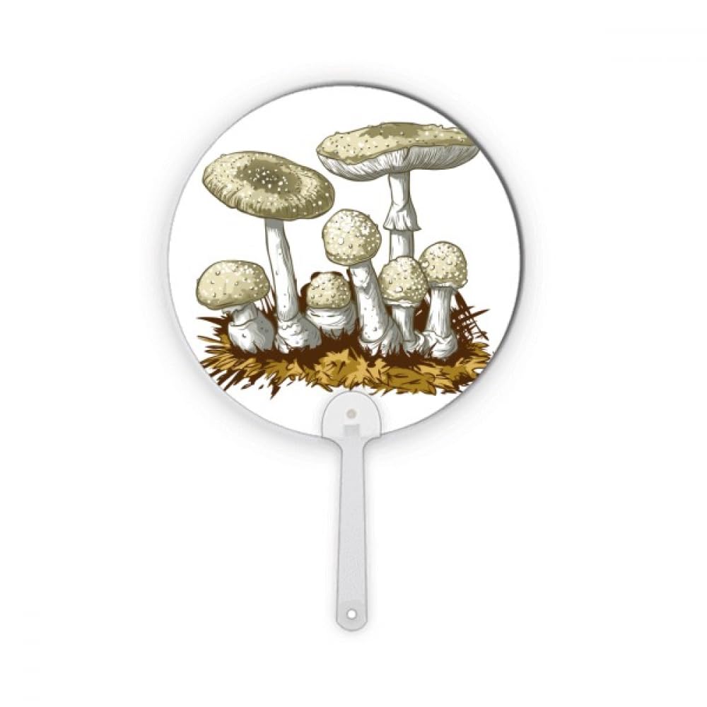 Décoration pour éventail motif champignon blanc pour personnaliser vos objets