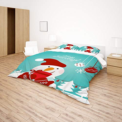 Parure de lit 1 personne toutes saisons en polyester doux Motif 1