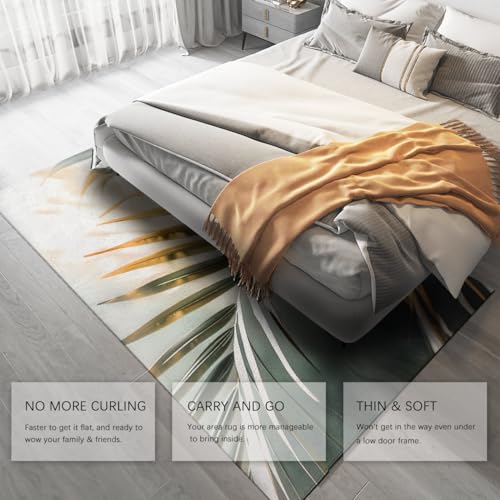 Tapis lavable antidérapant grand format vert émeraude