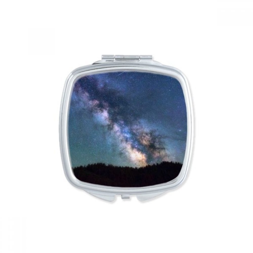 Miroir de poche portable Dark Stars chic et compact pour maquillage
