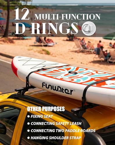 Image of FunWater Inflatable Ultra-Light Stand Up Paddle Board for All Skill Levels with Premium SUP Paddleboard Accessories,Non-Slip Comfort Deck for Youth & Adults