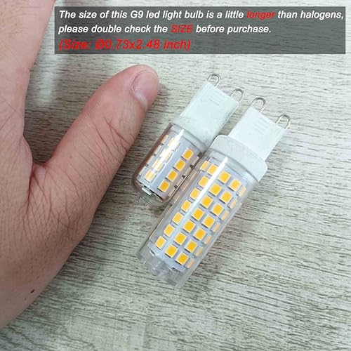 Ziomitus No Flicker G9 Led Bulbs Dimmable 6W Soft Warm White 2700K,40W 50W 60W Halogen Equivalent,Ac120V Dimmable G9 T4 Led Bulb For Chandelier Pendant Ceiling Wall Light,600 Lm,360Deg thumb #3