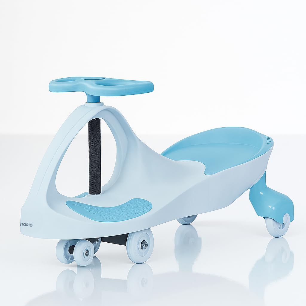 Storio Boomer Kids Magic Swing Car Twister Ride On | Toy Car with PU Wheels | Toy Car for 3 to 5 Years | Push Ride on Baby Car,100 Kg Capacity | Birthday Gift for Kids Boys and Girls - Blue