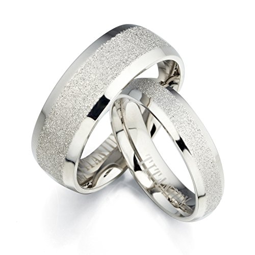 Gemini Free Engrave Groom and Bride Beveled Edge Matching Couple Wedding Anniversary Titanium Ring Set Valentines Day Gift