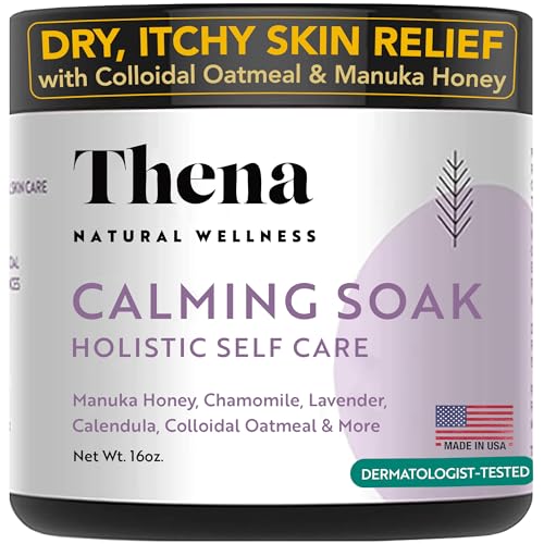 Organic Bath Soak Extra Hydrating with Colloidal Oatmeal & Manuka Honey, Ultra Calming Gentle Relief for Dry Irritated Itchy Eczema Skin, Bath Therapy Skin Care Products for Adults, Kids, Babies