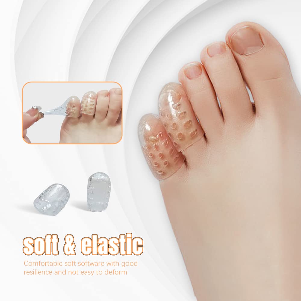 100 protezioni per dita in silicone anti-attrito, traspiranti, in gel, per uomini e donne, sollievo dal dolore da calli, vesciche, graffi