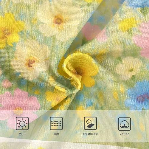 Joisal Colorful Wildflowers Pastel Panties for Girl Toddler Underwear Floral Cotton Cartoon Briefs Kids Undies 2t3