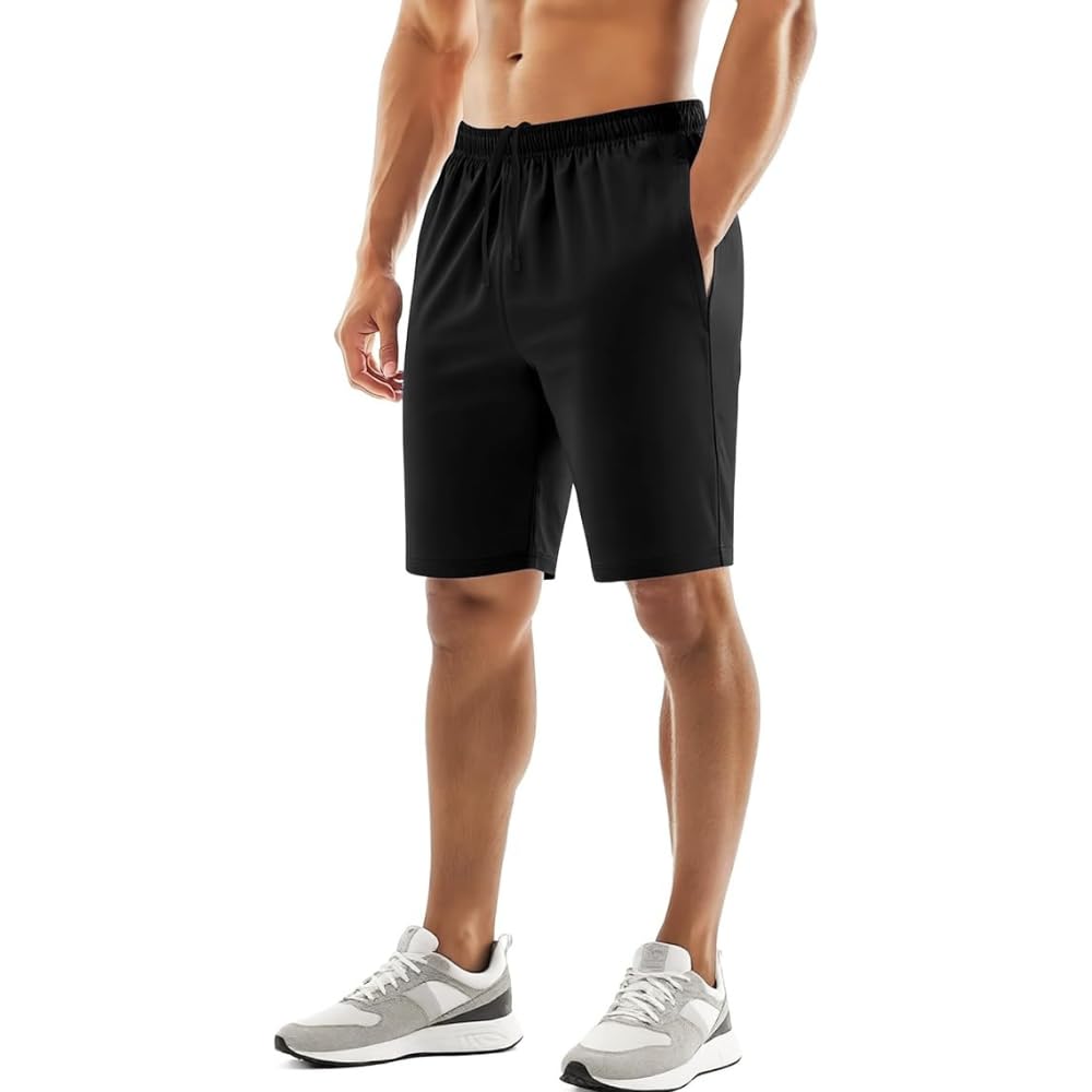 Workout Half Pant for Men, Gym Shorts with Drawstring Waist, 2 Zipper Pockets, Lightweight, Sports, Sizes S to 6XL-picture-24