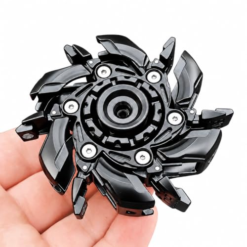 Image of T-Conceal EDC Fidget Sliders Open Armor Spinning TopFidget Toys Stress Relief for Adults Magnetic Metal (Black)