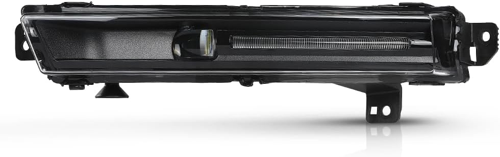 PIT66 Front Fog Light Fog Lamp Driver Left Side Compatible with Land Rover Range Rover Sport 2018-2022, Fit Land Rover Range Rover 2018-2021 LR142091, LR098343 Clear Lens Black Housing