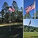 Gientan 16FT Telescopic Flag Pole, 16 Gauge Aluminum Flagpole Kit with Free 3x5 American Flag, Portable for Residential Garden Outdoor RV