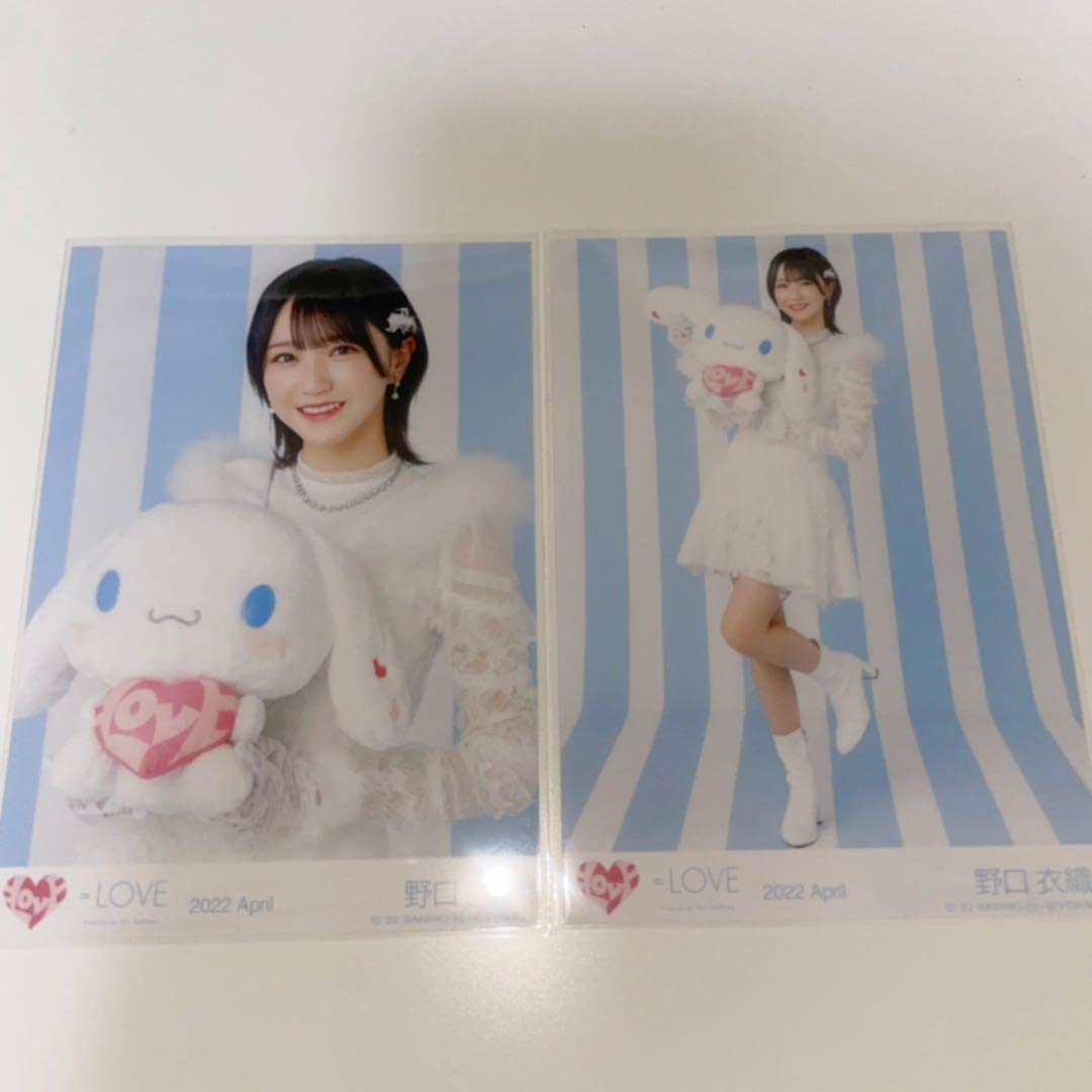 = LOVE イコラブ 野口衣織 シナモン 直筆 ヒキ 生写真 LOVE イコラブ 生写真 キラリナ 直筆サイン 野口衣織 ヒキ