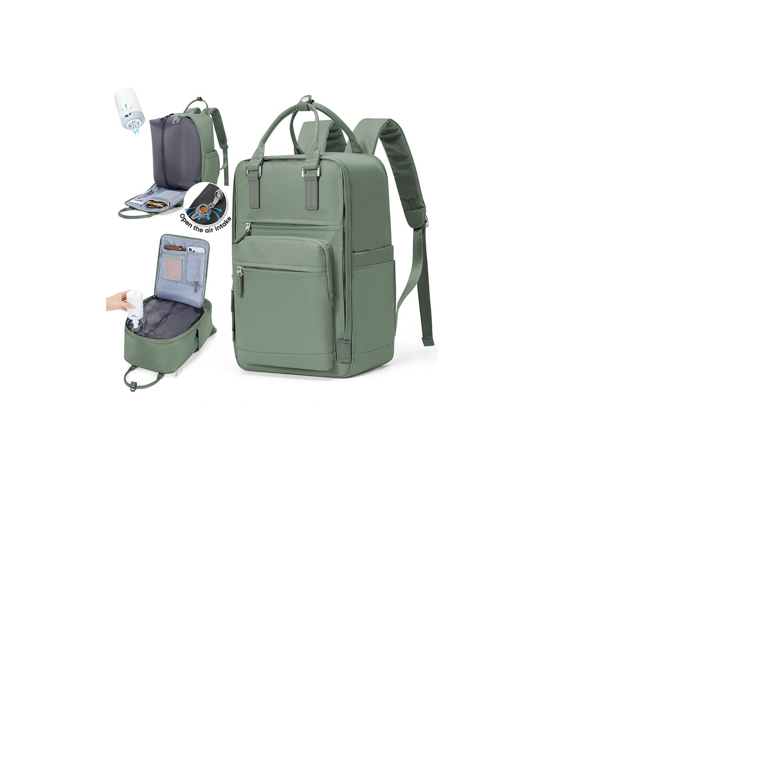 SZLX Zaino A Vuoto Bagaglio A Mano Donna, Zaino Airbag Con Sistema Di Vuoto Per Viaggi, Ryanair Viaggio Ruscksack Dimensione Cabina Con Pompa Impermeabile Uomo Valigia A Vuoto