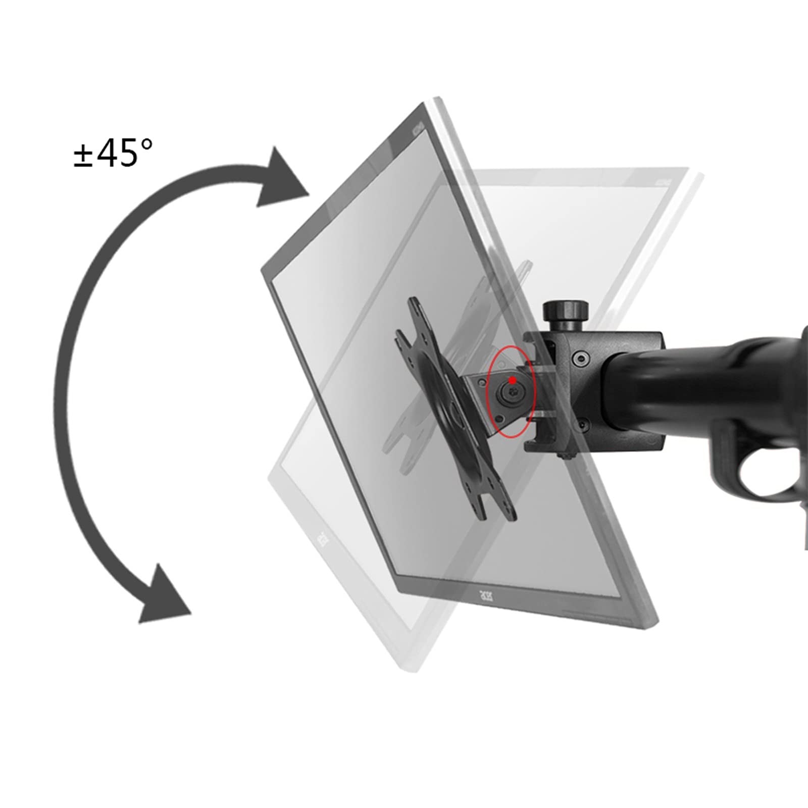 Supporto da scrivania per monitor Supporto for monitor triplo da 17"-27" Tre schermi LCD Supporto da scrivania for monitor, altezza/inclinazione/rotazione regolabile, ciascun braccio può sostenere fin