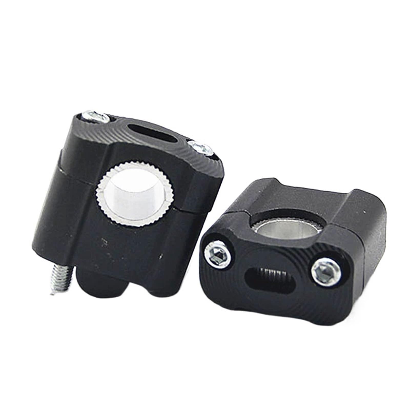 NADCFN Motorcycle Modification Accessories 22MM 28MM CNC Handlebar Clamp Fat Bar Risers Mount Adaptor For Dirt Bike Handlebar Riser(Black)