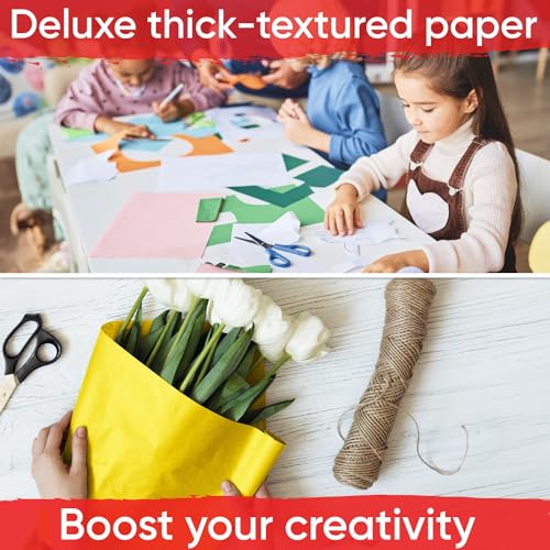 Image of 18 inch x 1200 inch (100 ft) Yellow Kraft Paper (Case of 16 Rolls), 45 lbs Thickness, Made in USA Kraft Paper for School, Art Colored Paper, Gift Wrapping Paper, Packing Paper for Moving