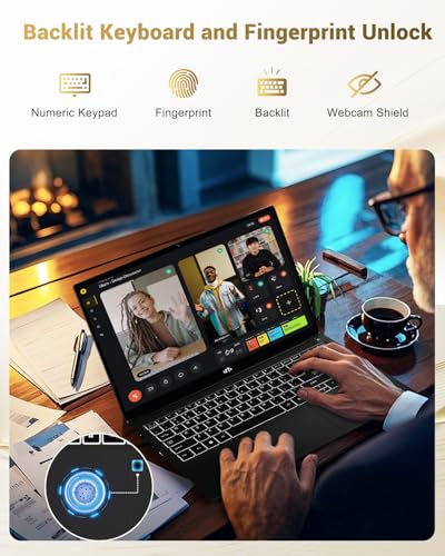 Image of NIMO 15.6 inch IPS FHD-Gaming-Laptop, AMD Ryzen 7 8745HS 32GB DDR5 RAM 1TB SSD (8C /16T, up to 4.9GHz) Radeon 780M Graphics Business Computer with 100W Type-C Backlit Keyboard, Fingerprint USB-C 4.0