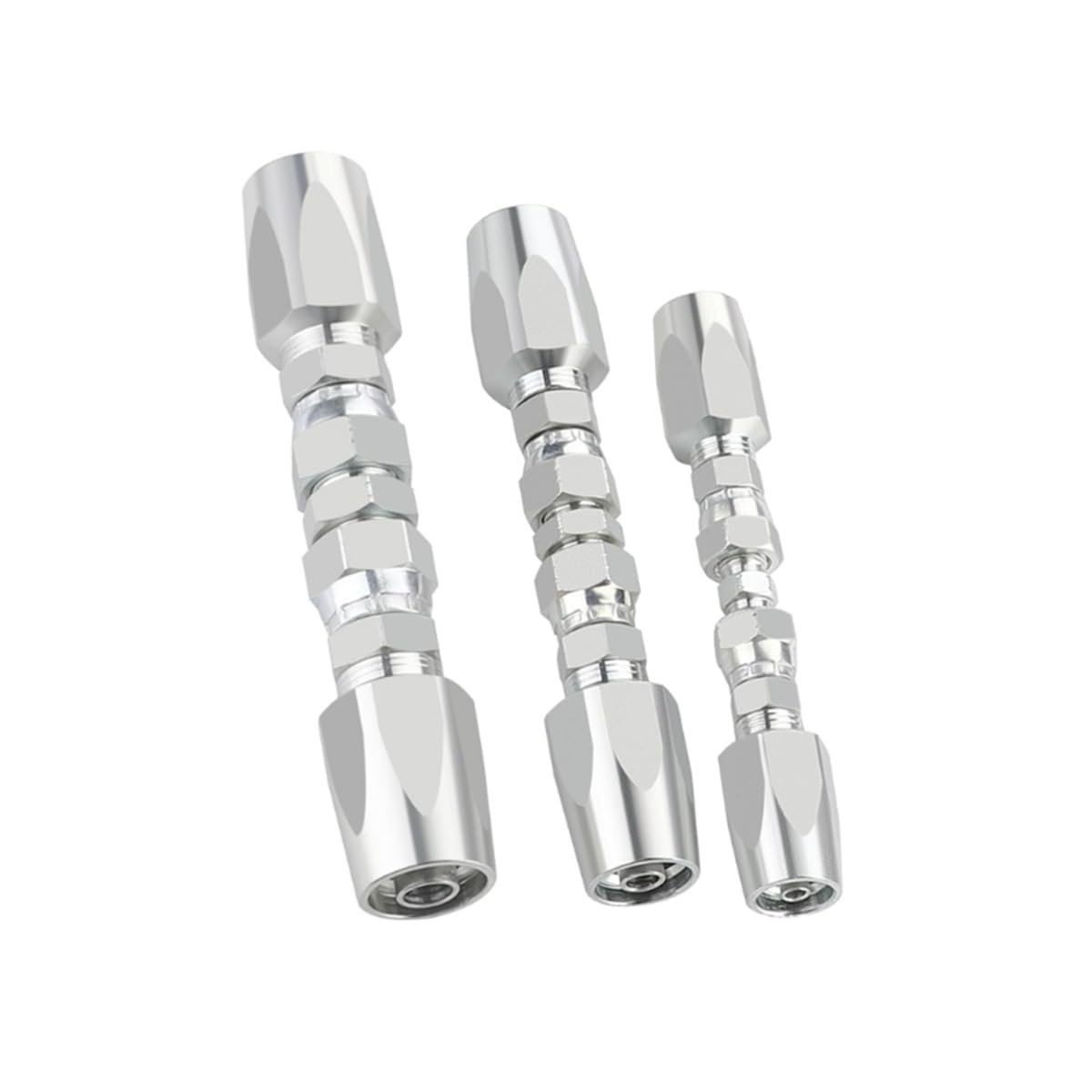 Kit de réparation de tuyau hydraulique 3 pièces 6,35 mm, 9,5 mm, 1,27 cm, raccords réutilisables 4000 PSI pour tuyaux R2, R16, R17, R19 à 2 fils
