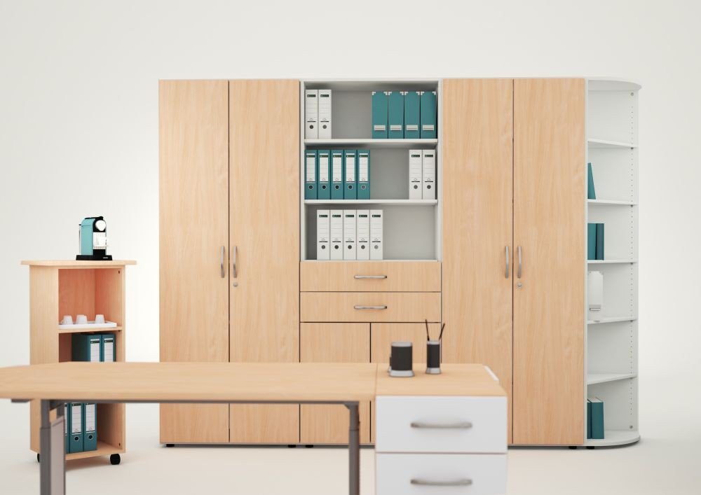 Gera Möbel Schranksystem Flex Schiebetürenschrank, Holzdekor, buche/buche, 80 x 42.5 x 118.2 cm