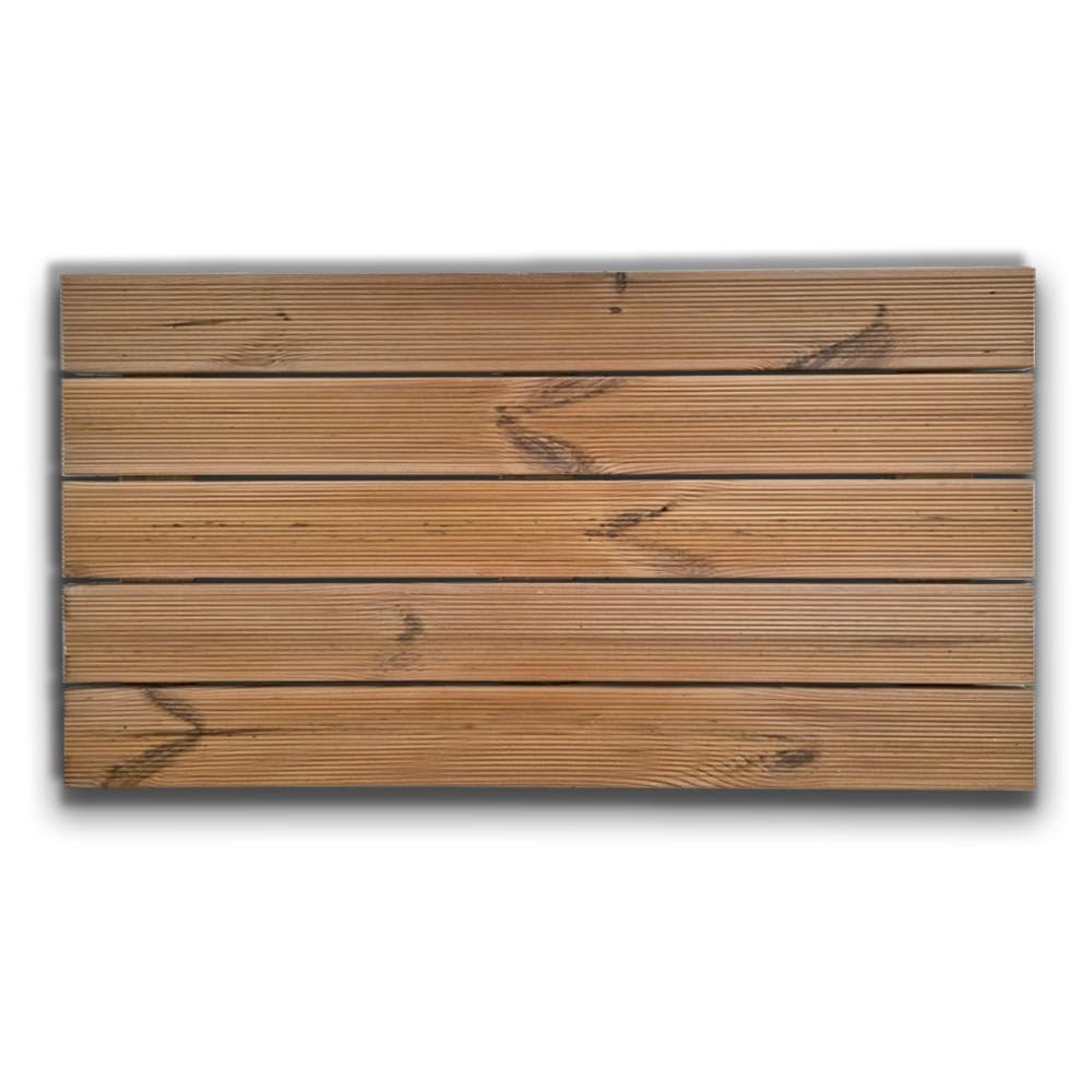 SUNWOOD Plataforma de ducha 100 x 60 cm de madera Thermo-Wood interior/exterior, con patas antideslizantes