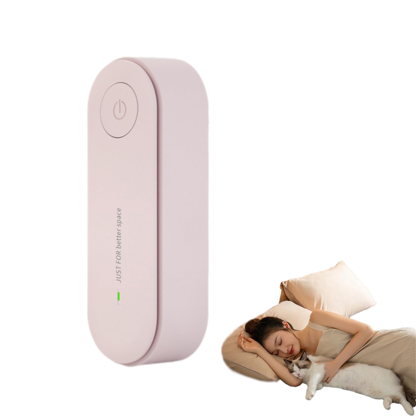 LitterGuard Pro Plug In Air Purifier for Pets - High-Efficiency Litter Tray Odour Eliminator & Ioniser - Quiet Deodoriser for Cats & Dogs Home Use (Pink, 1PCS)