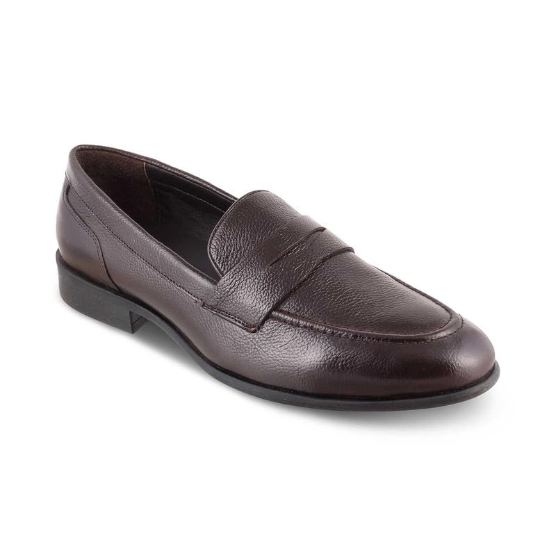 tresmode Paris Mens Brown Leather Penny Loafers - Elevate Your Formal Look with Comfort and Elegance|| Size (EU-40/UK-6) (B0CJFZMXZF) Amazon Price History, Amazon Price Tracker