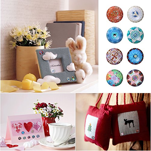 Abaodam 200Pcs Glass Mosaic Tiles Assorted Style Round Mosaic Tiles Marbles Gems For Diy Crafts Jewelry Making #TOP2