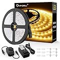 Onforu LED Strip Lights Warm White,32.8ft Dimmable 3000k Led Lights for Bedroom,Soft White Rope Light,2835 LEDs 12V Flexible Strip Tape Easter Lighting for Under Cabinet,Home,Kitchen,Bedroom