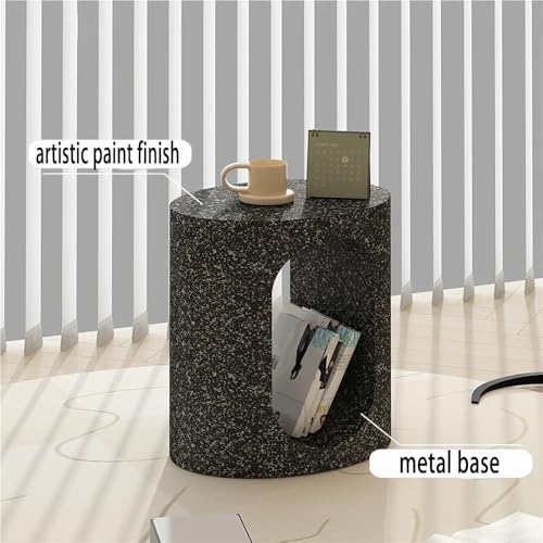 Creative Metal Side Table - Versatile Accent Table, End Table & Nightstand for Home Office & Living Room - Space-Saving Plant Stand Tray (White, Set of 2)