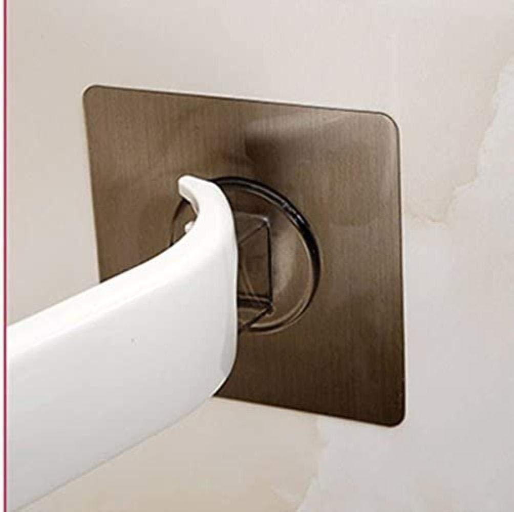 Stendino Portasciugamani Portasciugamani da bagno Ventosa Cucina Senza cuciture in plastica Lavaggio gratuito Portasciugamani ad angolo 38 * 9,5 * 9,5 cm Appendiabiti a torre Anello a mano Decorazione