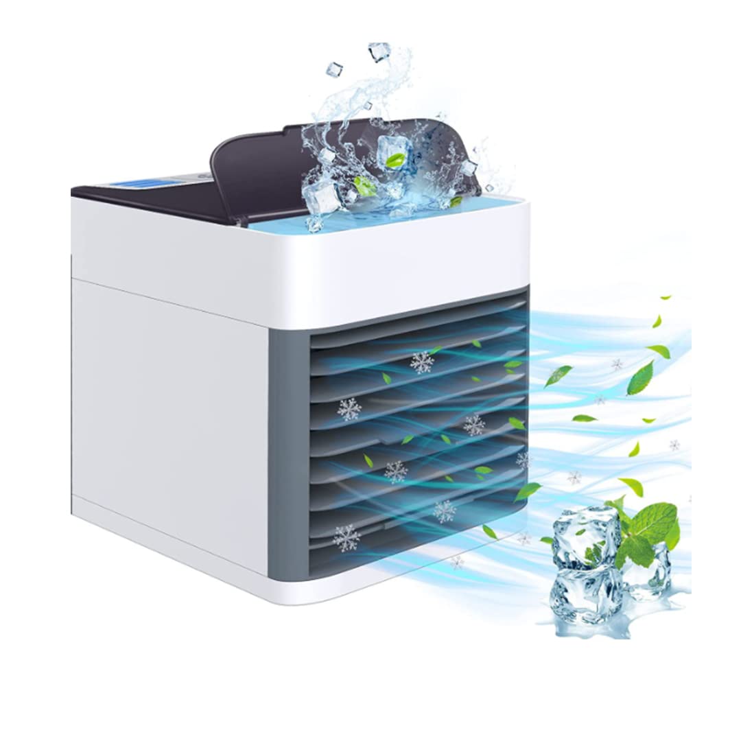 Portable Air Conditioner, Evaporative Air Cooler in 3 Speed, USB Air Personal Conditioner with LED Light for Home Office B...