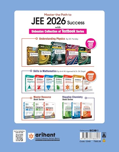 Image of Arihant 48 Years IIT-JEE Mathematics| Chapterwise and Topicwise Solved Papers | Advanced (2025-1978) and Main (2025-2013) | Key Concepts and Quick Solutions | English Medium