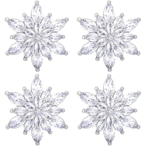 GORGECRAFT Crystal Snowflake Shank Buttons Cover
