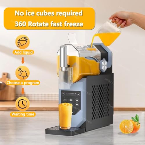 DHMYYXGS Slushy EIS Maker,Margarita-Maschine,Slushie Maschine Für Zuhause,Creme - Milchshake-Maschine,5 Voreingestellte Programme,Gefrorene Slushie,Margaritas,Frappés,Milchshake – Bild 3