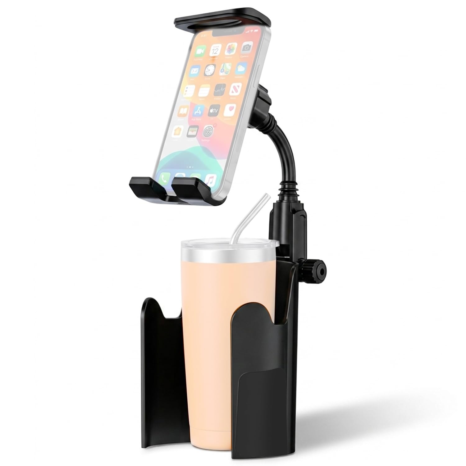 ZORBES® Cup Holder Tablet Mount for Car, Cup Phone Holder for Car with 360° Adjustable Long Gooseneck, Cell Phone Holder Mount-image-45