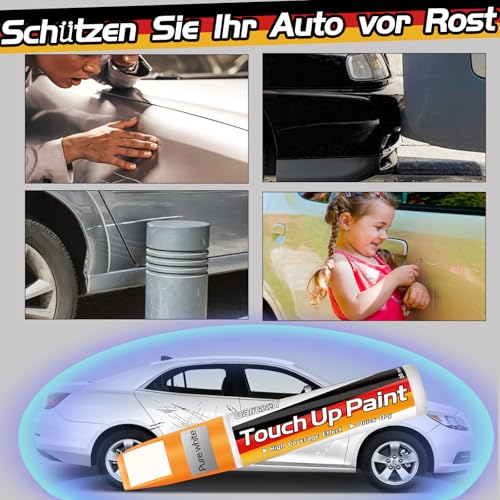 Galitoon Lackstift Auto, Autolackreparatur, 2-in-1-Autolackstift, schnelle und einfache Lösung zur Reparatur kleinerer Autokratzer, 0,8 fl oz Lackstift (Weiß)