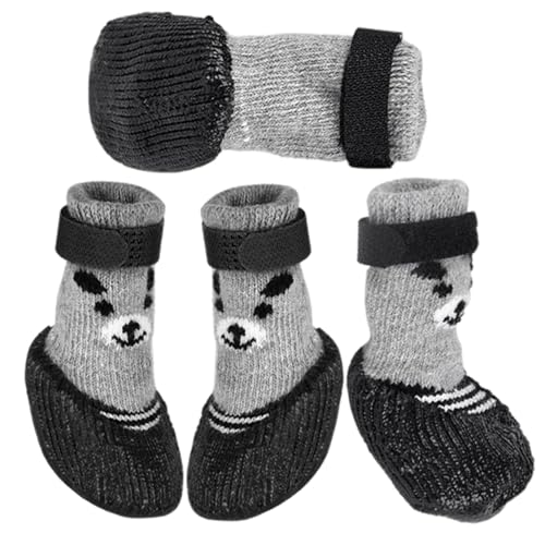 Zapatos de invierno impermeables para perros - Botas protectoras antideslizantes para patas, correa ajustable, ajuste seguro para perros grandes, medianos y pequeños, zapatillas de exterior