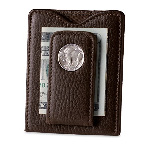 Tokens & Icons Buffalo Nickel Money Clip Wallet (ONE SIZE, BROWN)