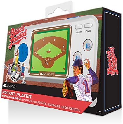 My Arcade Bases Loaded Pocket Player - Collectible Handheld Game Console with 7 Games (DGUNL-3278)