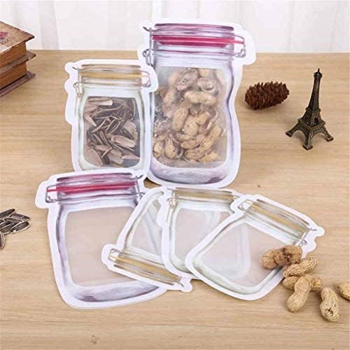 3 Pcs Jar Botles Bag, Zip Lock Bags for Fridge Storage, Bottle Shape Storage Pouch, Mason Jar Bottle Bags Plastic Storage Pouch Airtight Seal Storage Bag (Multicolor)-picture-31