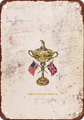 SIGNCHAT 1967 Ryder Cup Victory Dinner Vintage Look Reproduction Metal Tin Sign 8X12 Inches