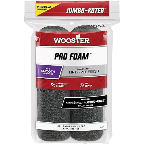 Wooster Brush Foam Mini Roller Covers 4-Pack