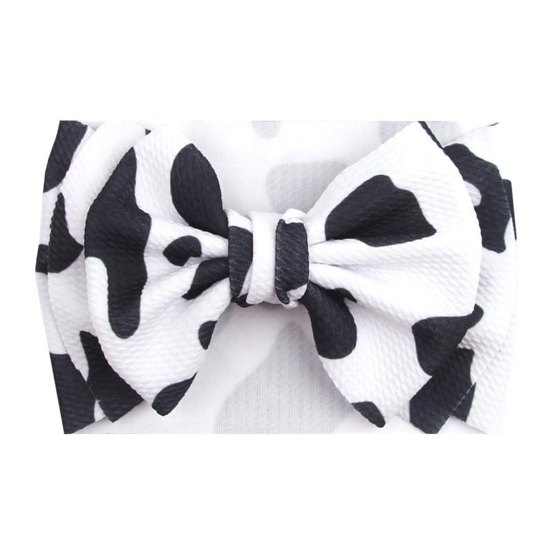 BBTDIN Cow Stria Headband Bow Baby Girl Hair Clip Bows HeadWear BBG37 (A1-Turban) image 5